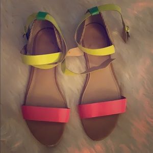 Neon cute sandals